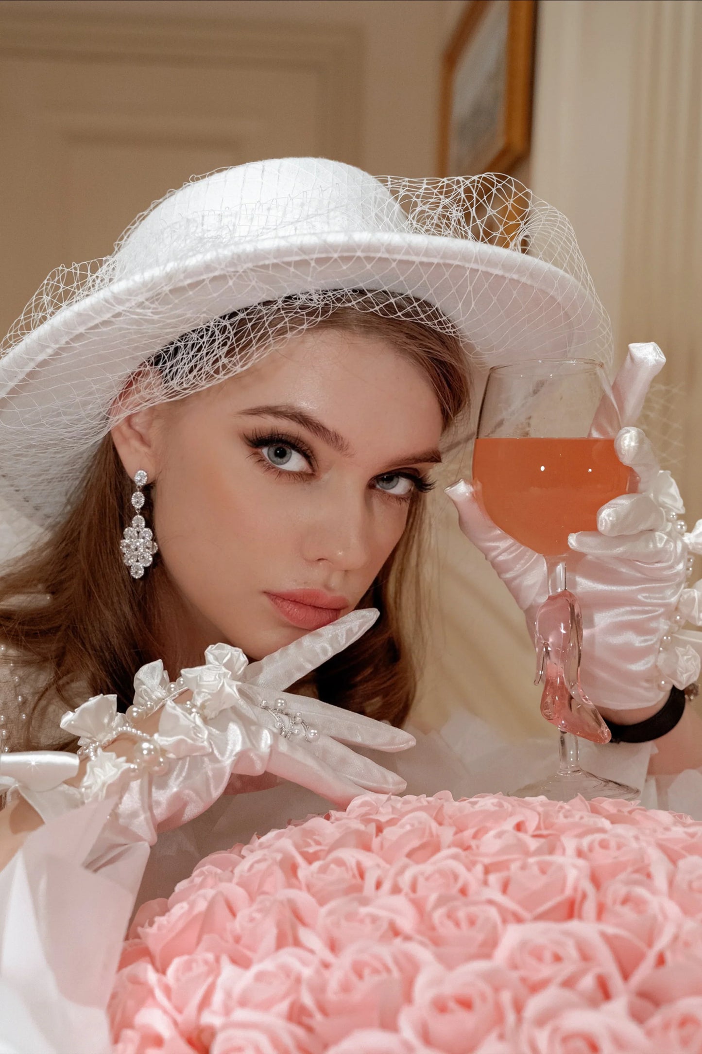 Pink Slipper Wine Glass