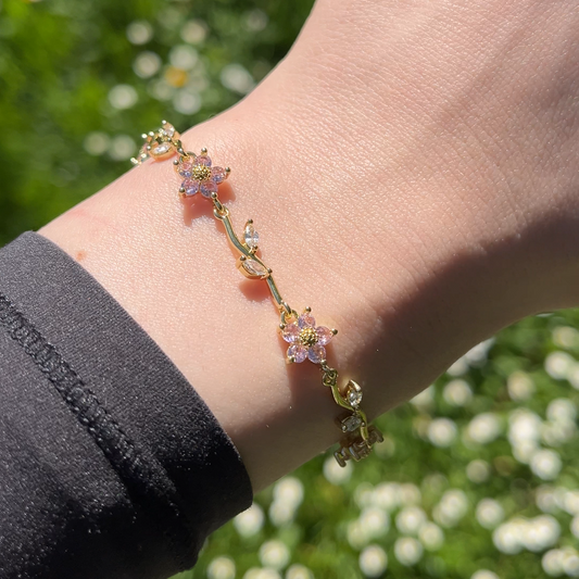 Enchanted Flower Gold Bracelet