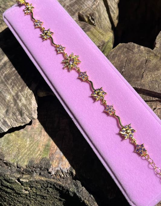 Golden Sun Purple Bracelet