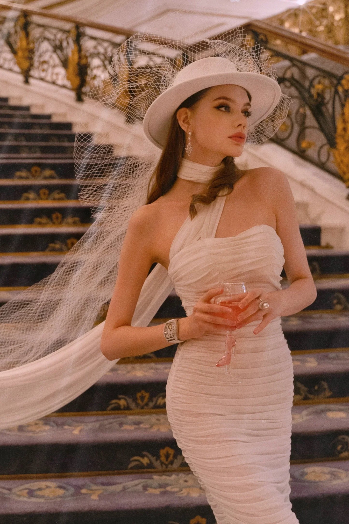 Pink Slipper Wine Glass