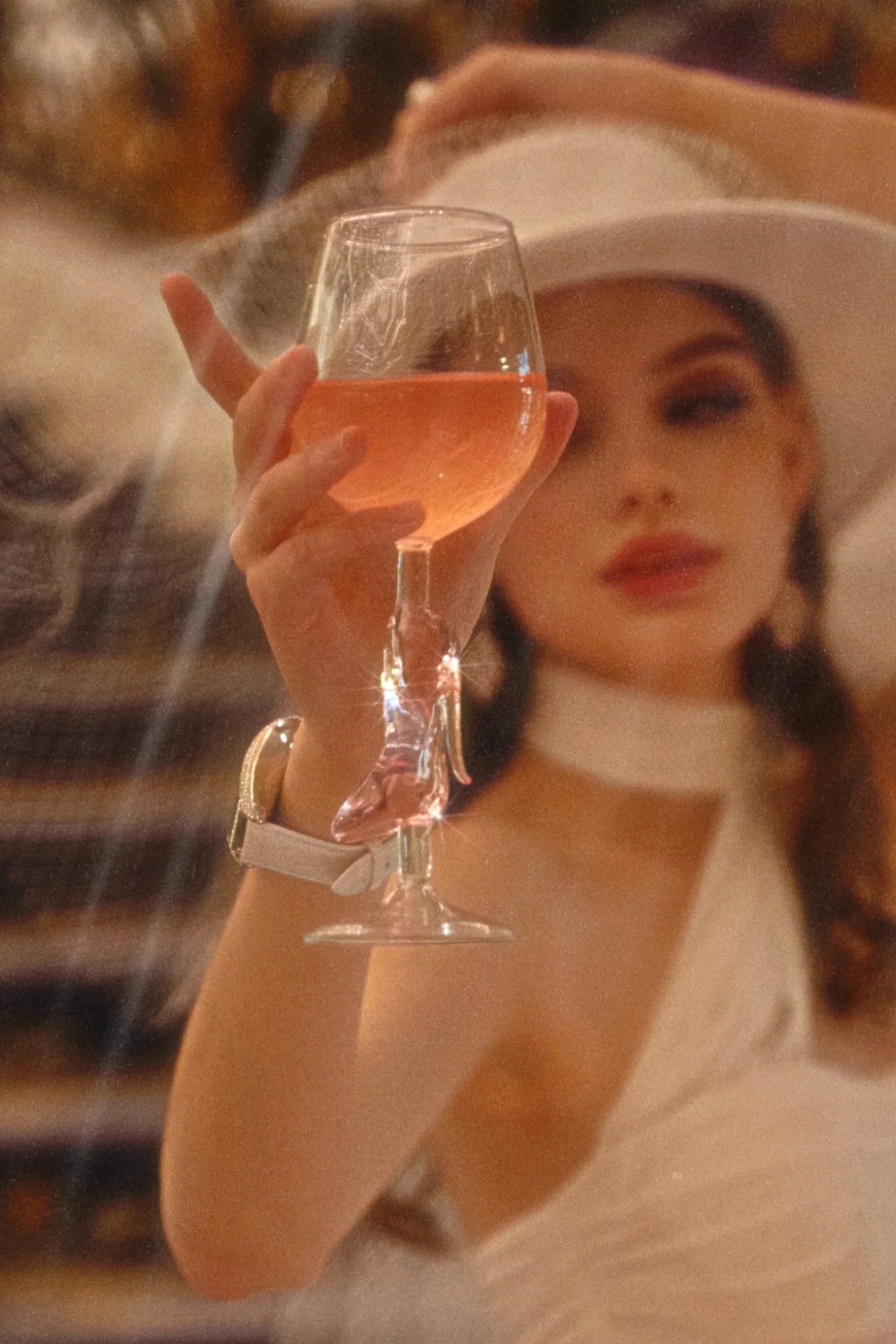 Pink Slipper Wine Glass