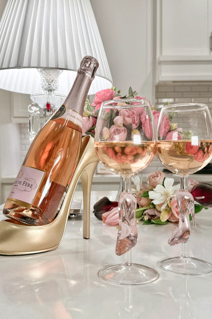 Pink Slipper Wine Glass